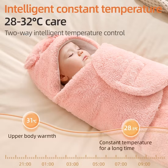 Peluche ours en peluche blanc couverture bébé Swaddle literie à capuche Wrap sac de couchage pour bébé nouveau-né