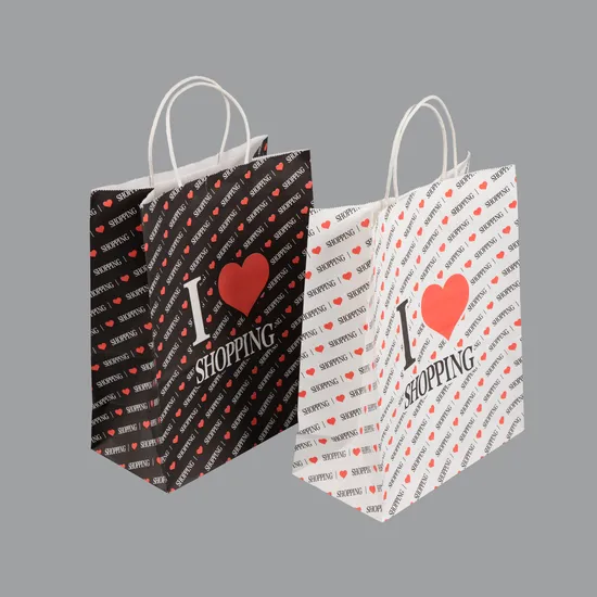 Prix ​​bon marché de gros sac de papier cadeau Kraft Shopping pour l'emballage